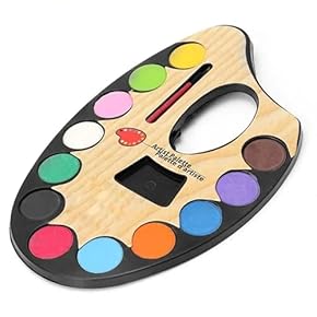 Watercolor Palette Paint Tray Water Color With Paint Brush Birthday Return Gift (Pack Of 12)