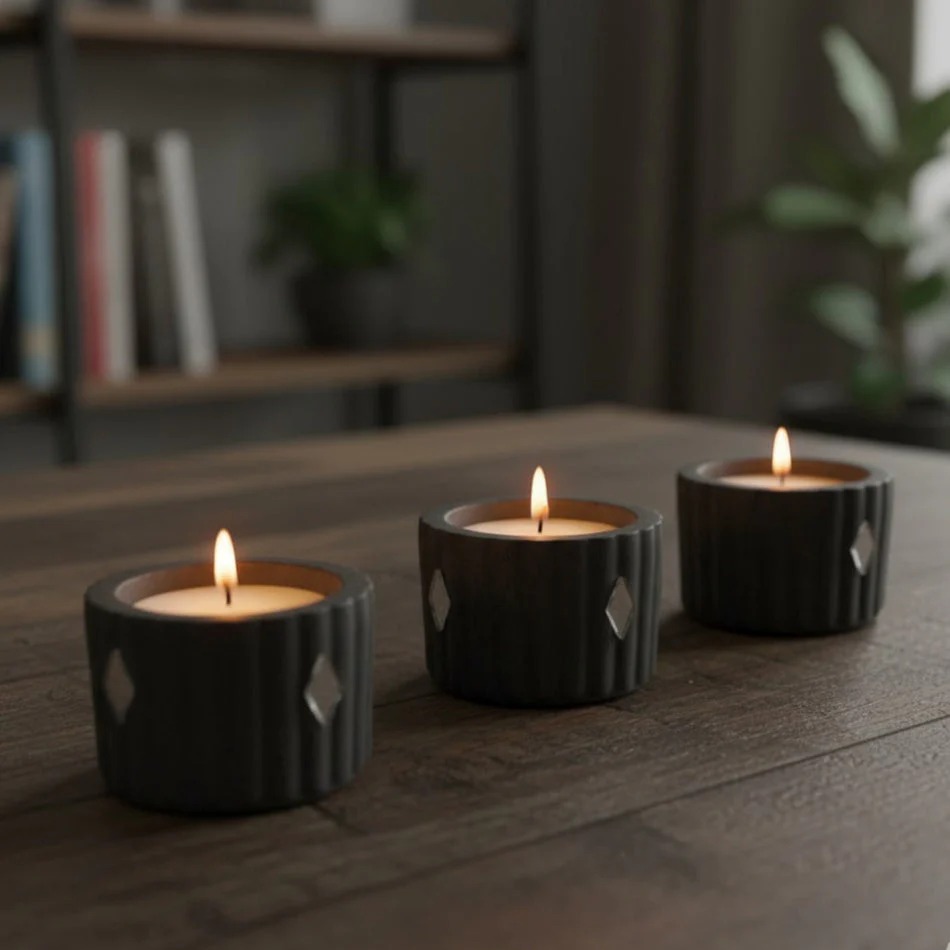 2pc Mini Round Shape Scented Candle