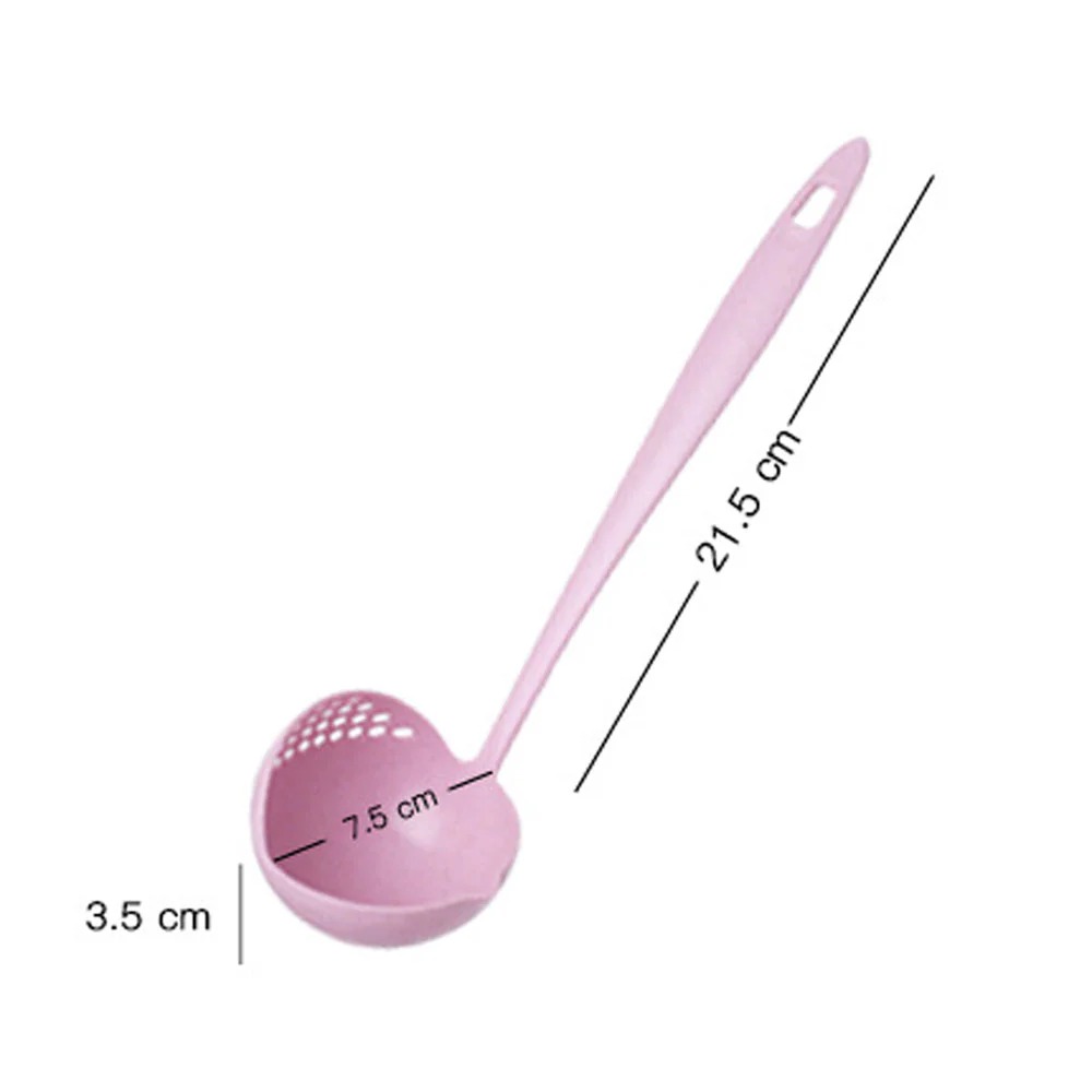 Long Handle 2 In 1 Cooking Colander Slotted Spoon.