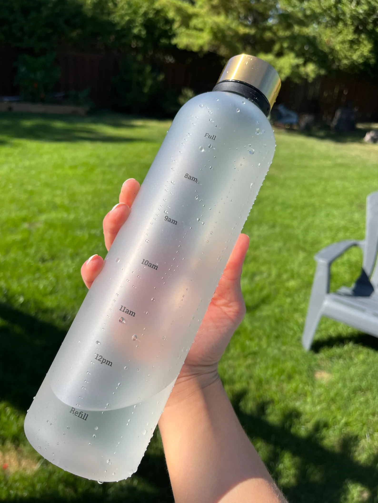 Golden cup water bottle