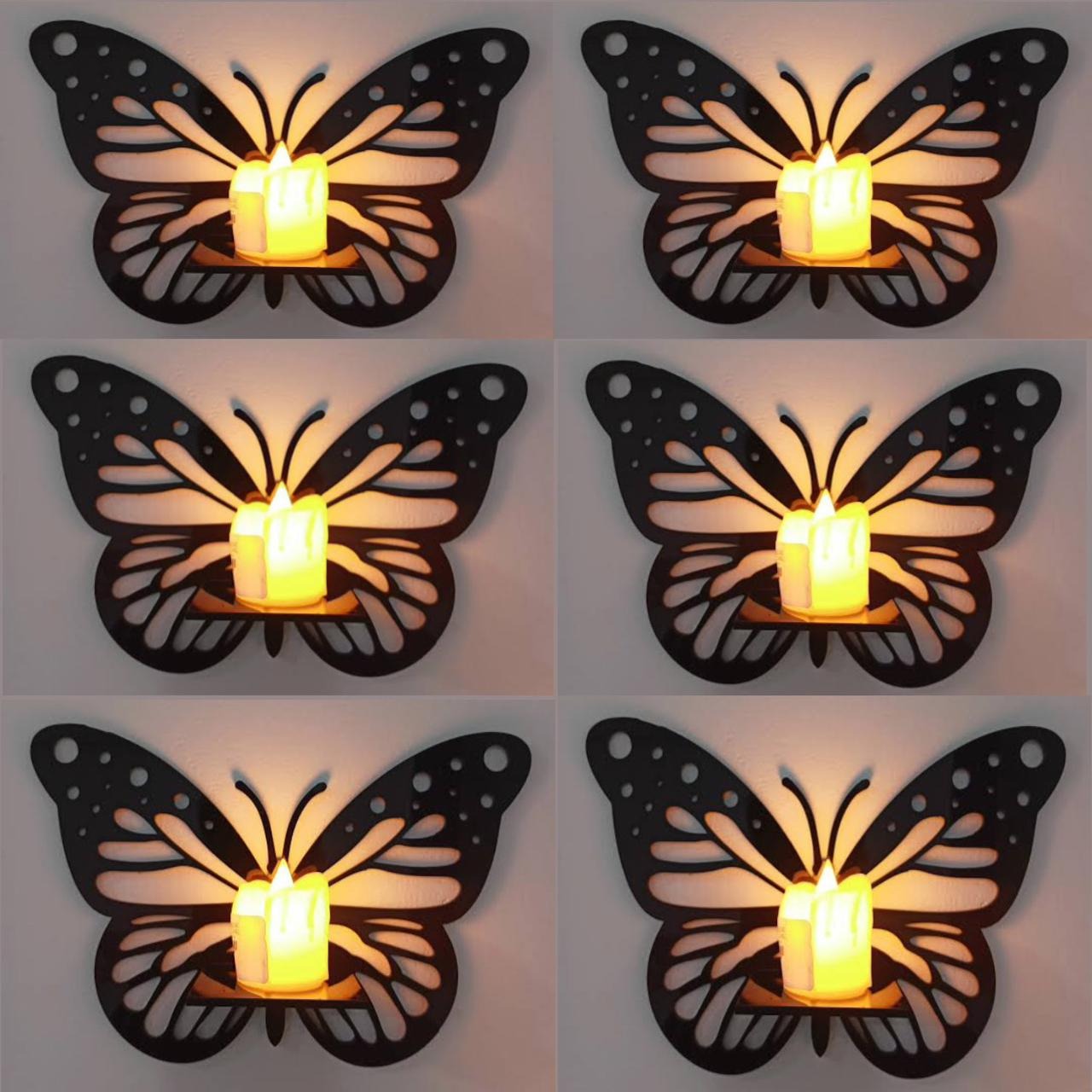 Butterfly Wall Shelf with Candle
