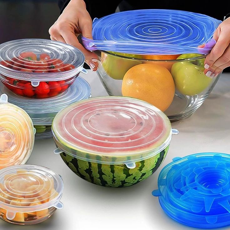 6 Pcs Silicone Stretch Lids