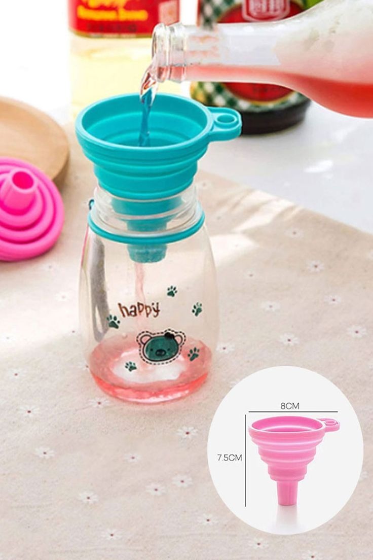 2 pc silicone funnel foldable