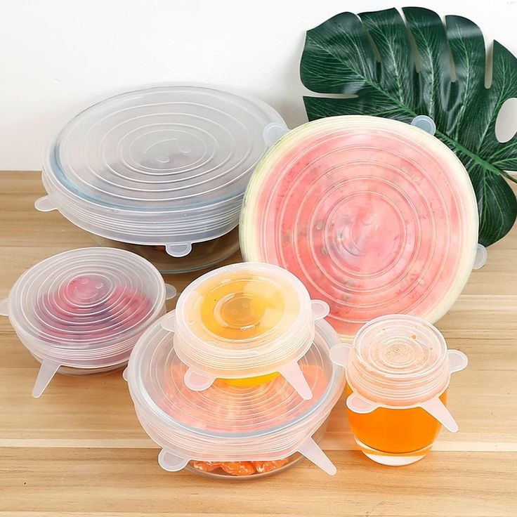 6 Pcs Silicone Stretch Lids