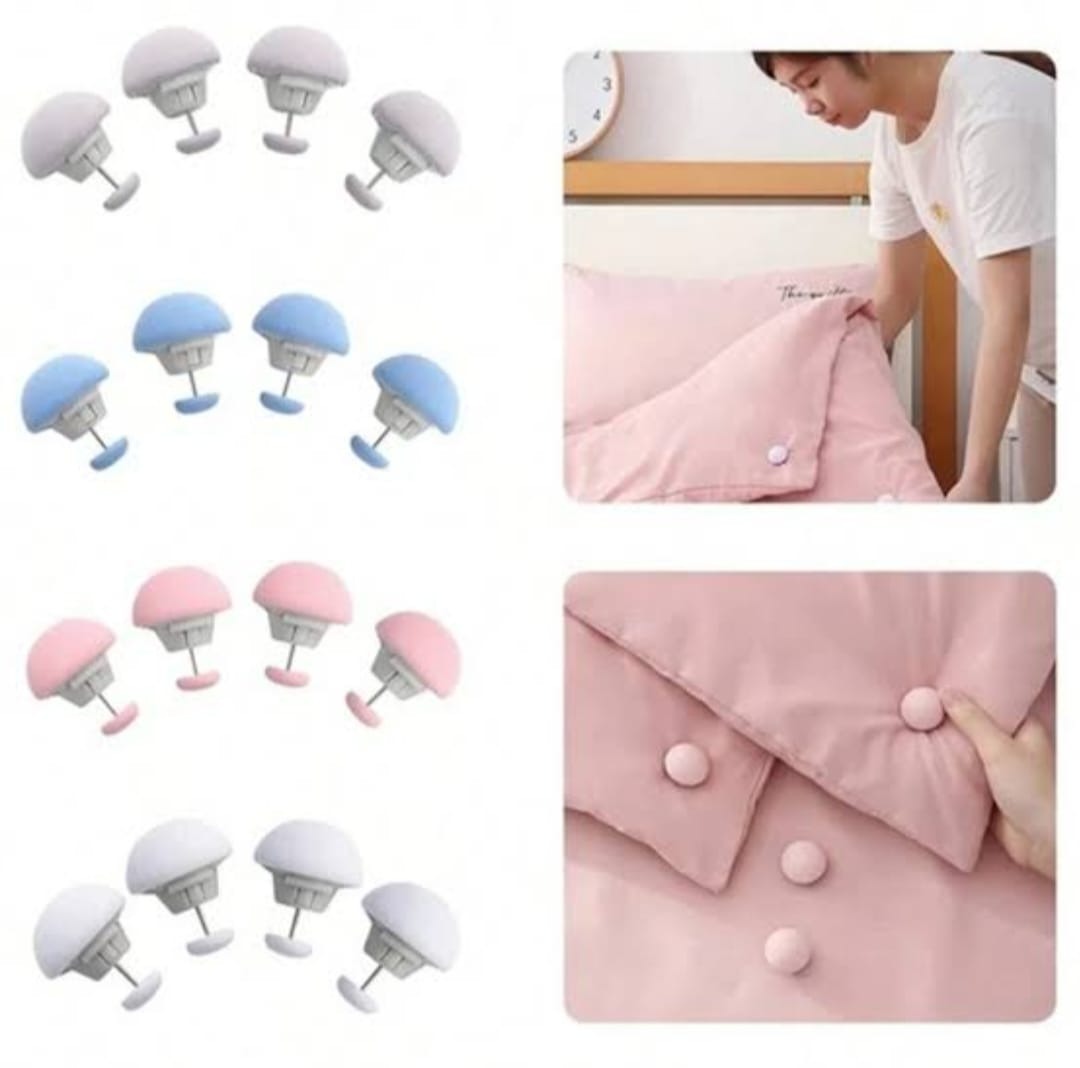 4pcs Mushroom Shape Bedsheet Clips