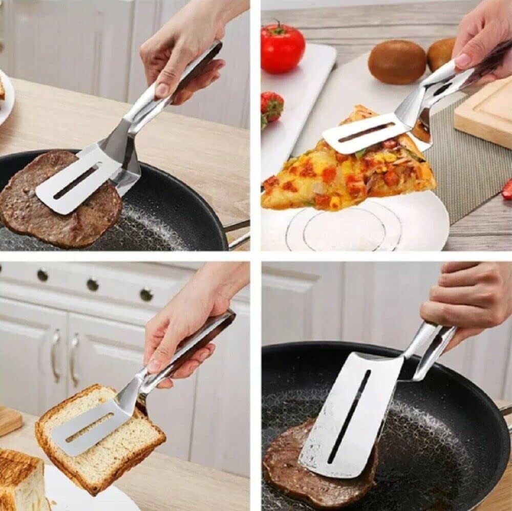Stainless steel food tongs